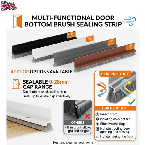 Door draught excluder - excluder, brush