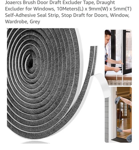 Door draft excluder tape - draft,