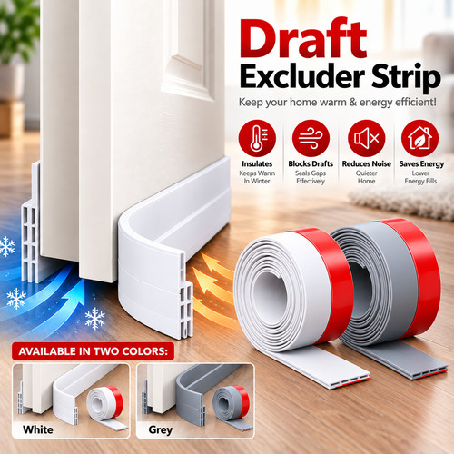 Door draft excluder strip - excluder,